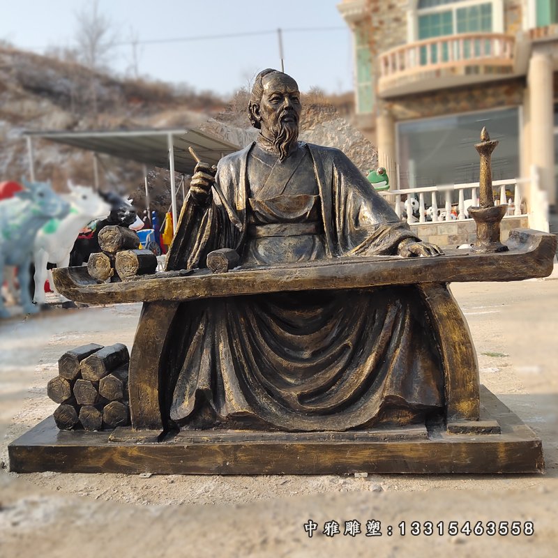 古代名人医圣张仲景铜雕