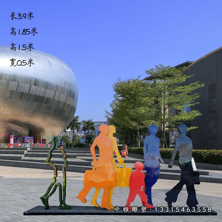 不锈钢车站人物雕塑