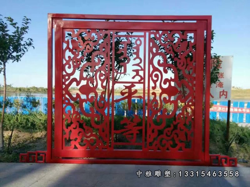 不锈钢公园剪纸景观雕塑
