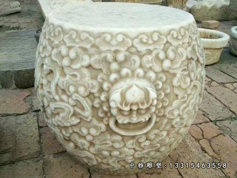 大理石别墅景观石凳