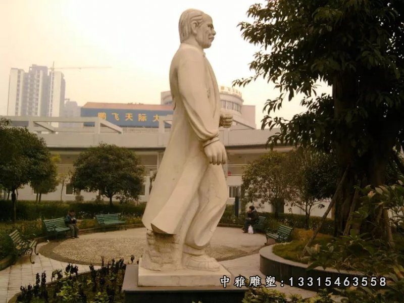 白求恩石雕,大理石名人石雕,医院名人石雕 (1)