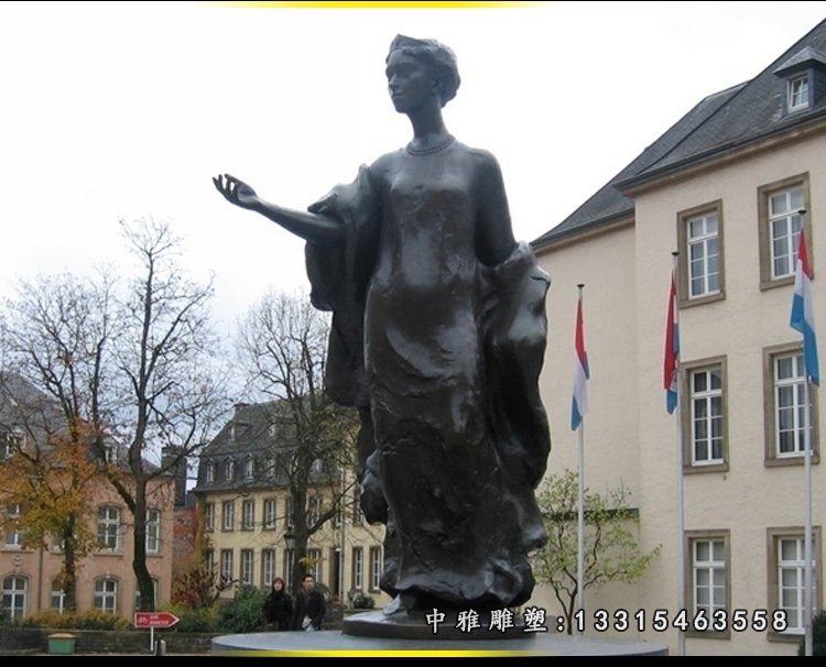青石西方美女人像 石雕小区人物雕塑 (2)