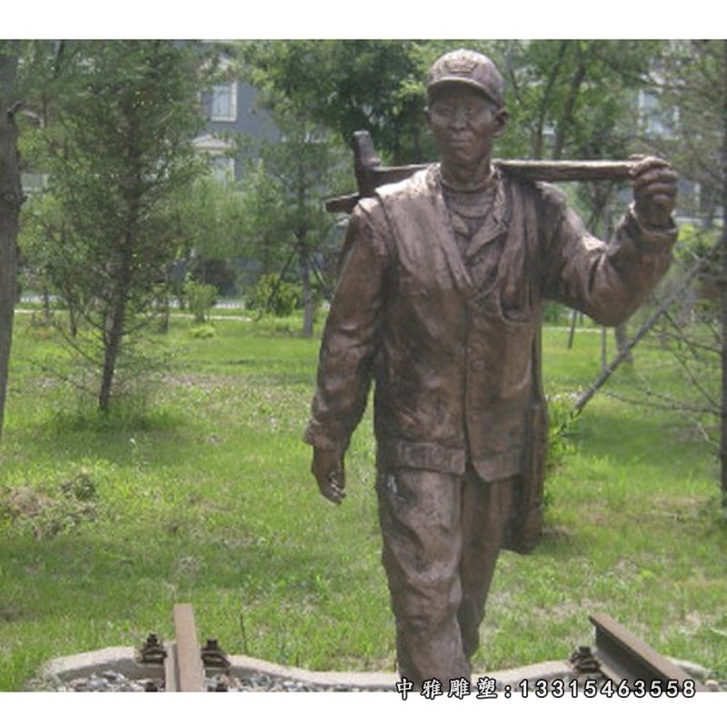 铁路工程师詹天佑人物铜雕(1)