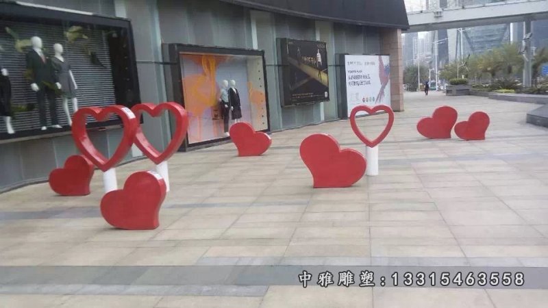 不锈钢爱心雕塑,爱不锈钢景观小品