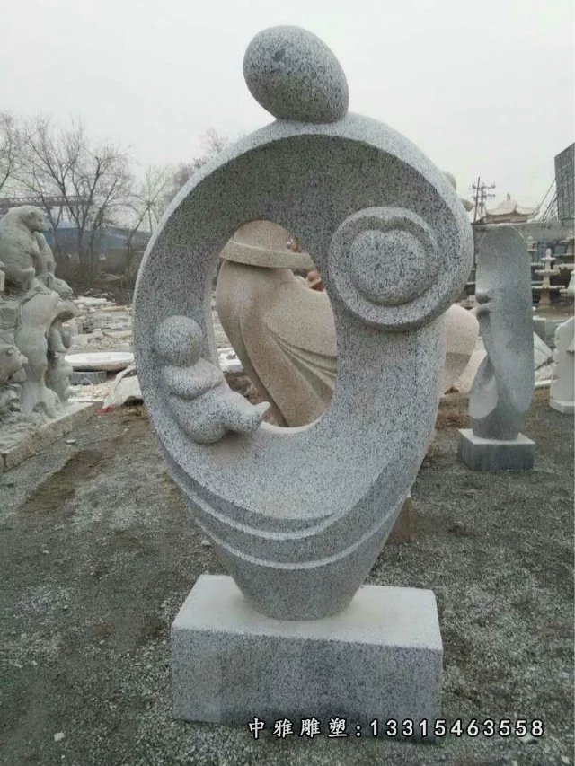 抽象人物石雕,公园景观石雕
