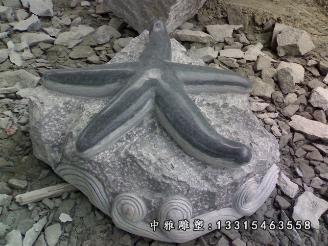 海星石雕,大理石海星雕塑
