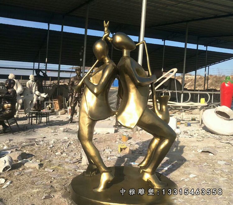 玻璃钢仿铜人物雕塑,音乐人物雕塑 (3)