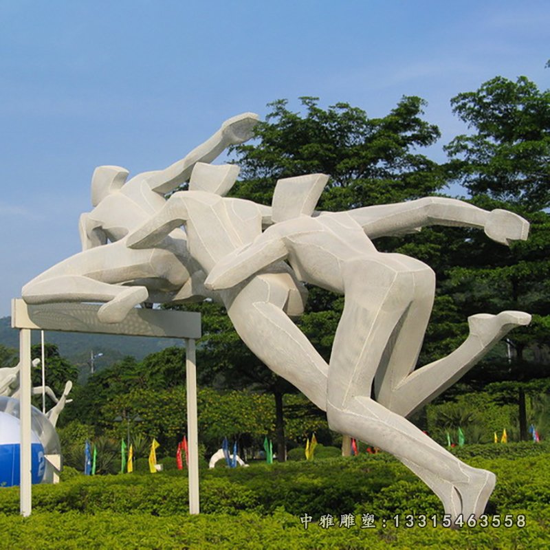 跨栏雕塑,不锈钢运动雕塑 (5)