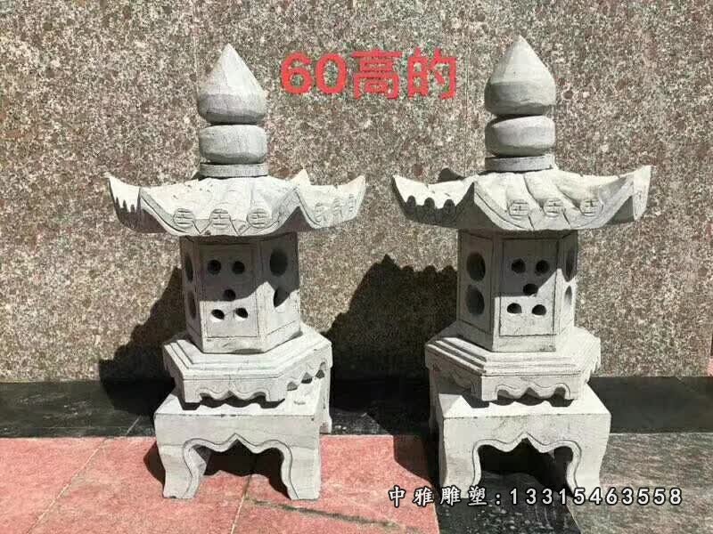 大理石古代景观石灯 (3)