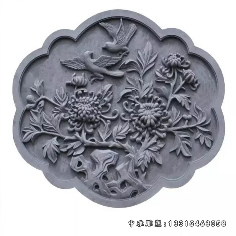 石雕壁画 来图定做浮雕壁画 汉白玉浮雕照壁 寺庙装饰石雕壁画21083