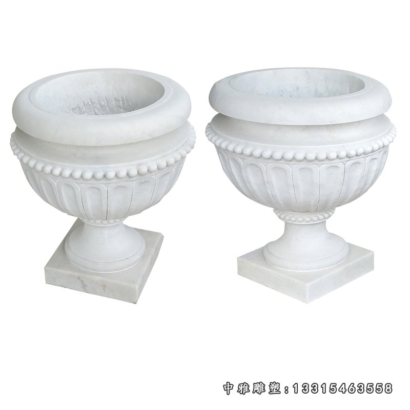 公园景观石雕,石雕花盆