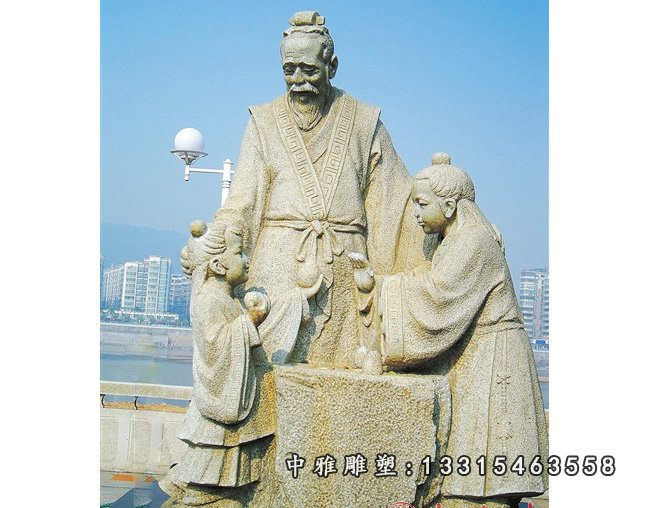 孔融让梨石雕,公园孔融让梨石雕 - 副本