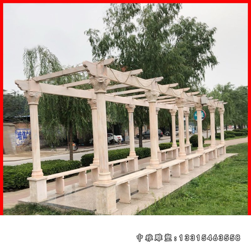 大理石走廊 公园景观石雕
