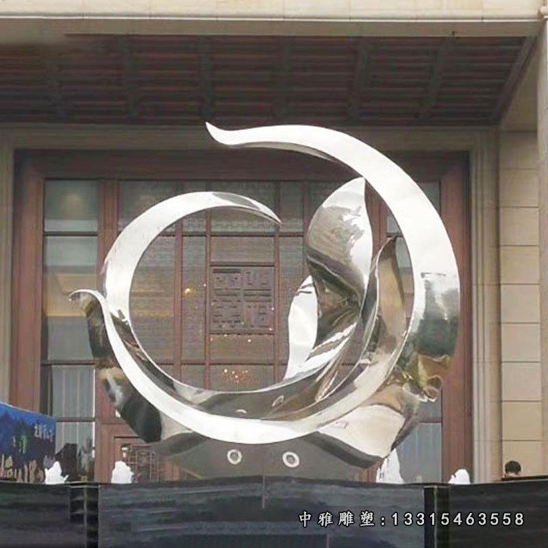 不锈钢凤凰动物雕塑不锈钢镜面抽象凤凰雕塑