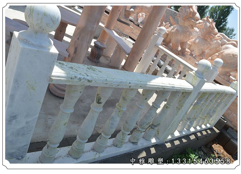 汉白玉栏杆 石雕广场景观雕塑