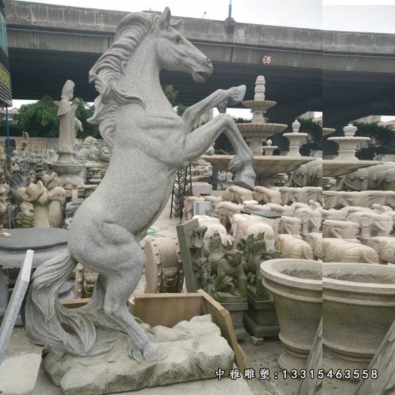 石雕马,大理石马雕塑 (2)