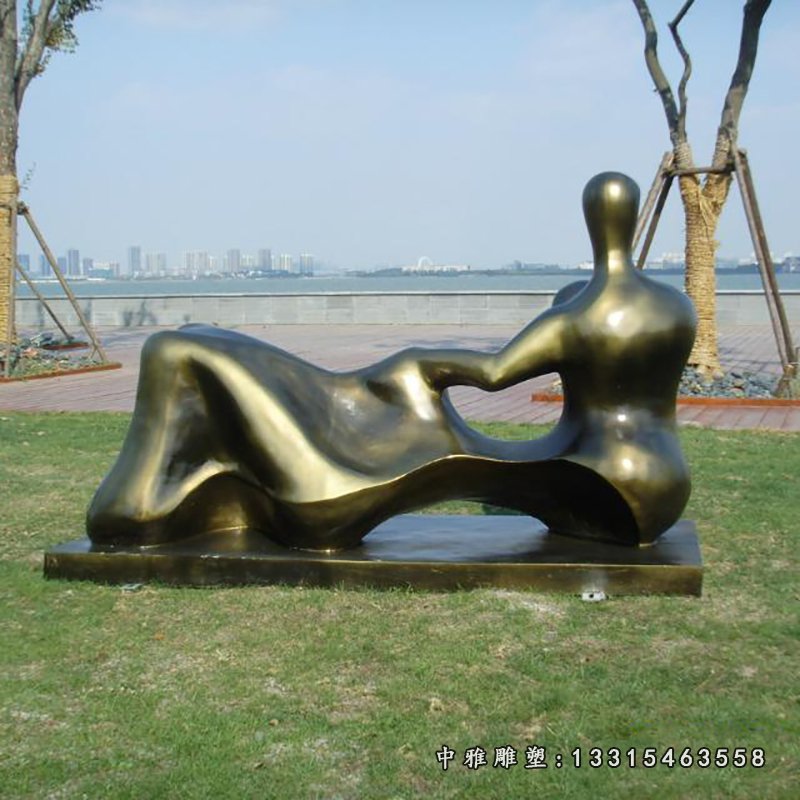 抽象人物铜雕,母爱铜雕,公园景观雕塑 (3)