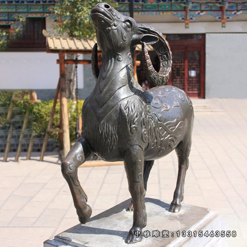 羊铜雕 (2)