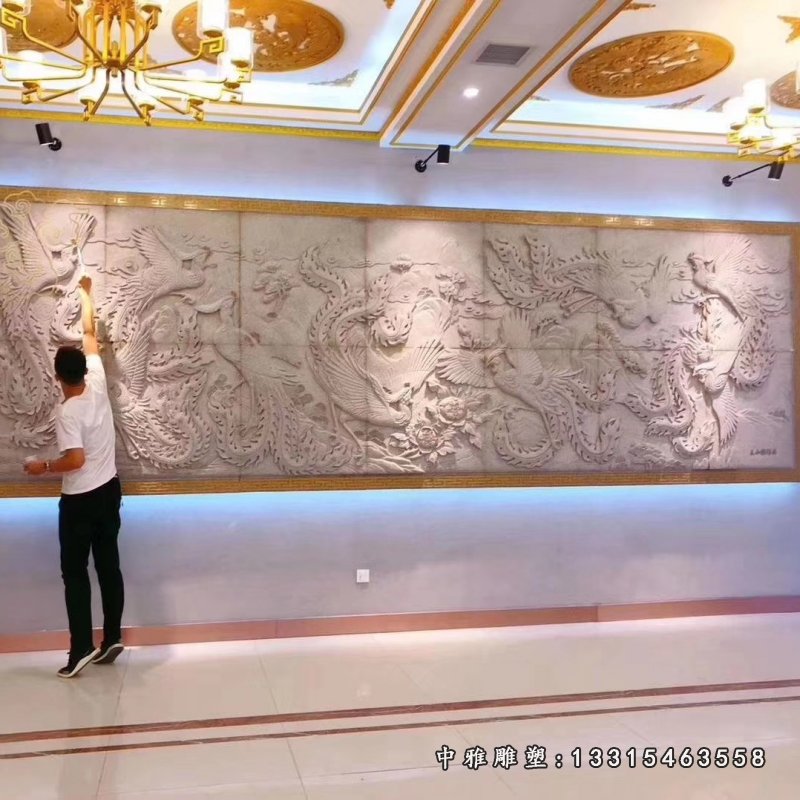 厂家直销批发 浮雕壁画价格 石雕景墙 浮雕地雕 石雕透雕 透窗17477