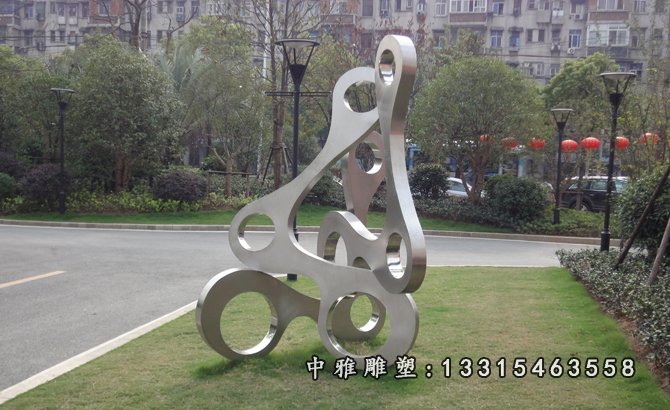 不锈钢抽象齿轮雕塑 公园景观雕塑