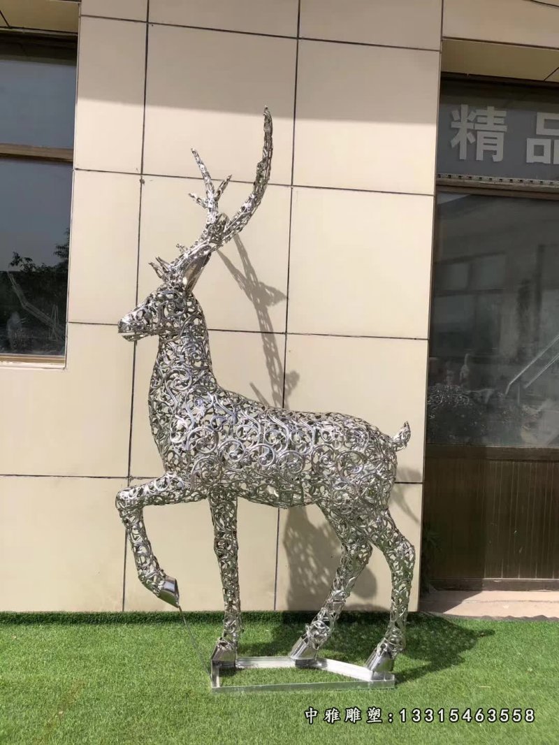 不锈钢镂空动物摆件