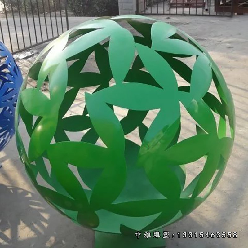 不锈钢花球,不锈钢球雕塑,不锈钢镂空球 (1)