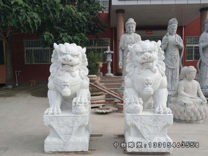 寺庙大理石镇宅狮子