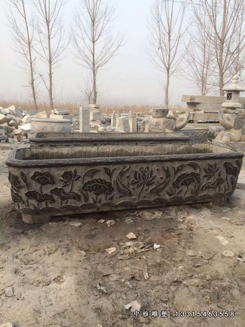 大理石方形景观鱼缸