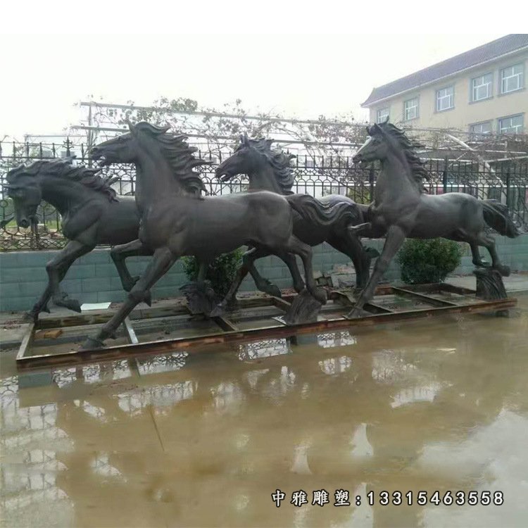 铜雕广场奔跑马雕塑摆件