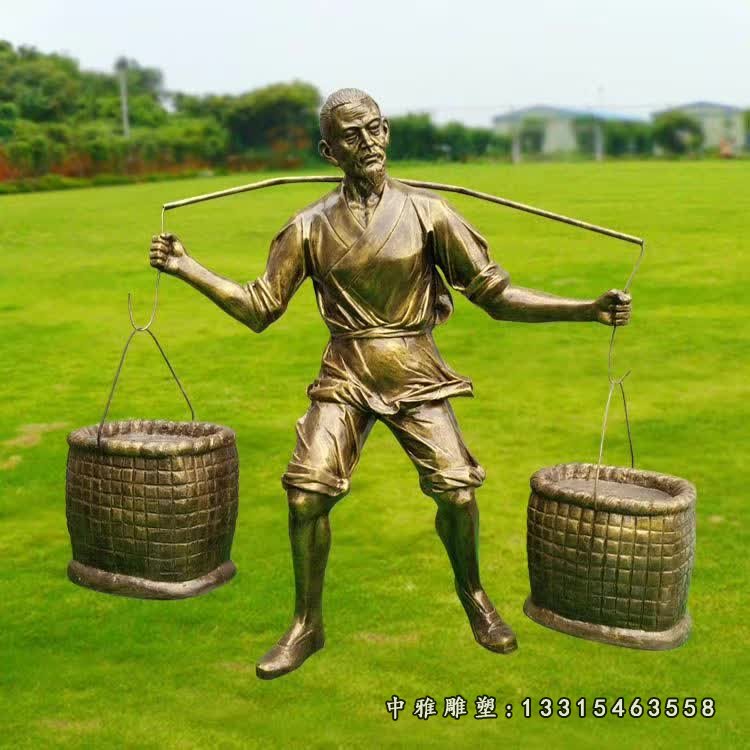 干农活人物农耕铜雕 (1)