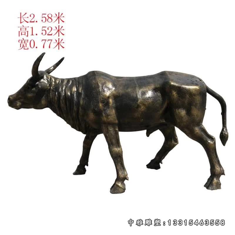 公园动物铜雕牛 (2)