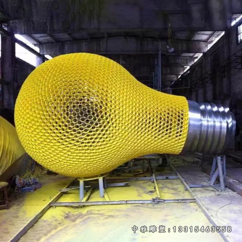 不锈钢灯泡雕塑,不锈钢景观雕塑 (2)