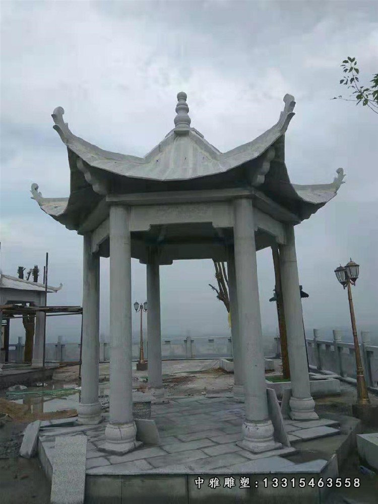 大理石园林凉亭雕塑 (2)