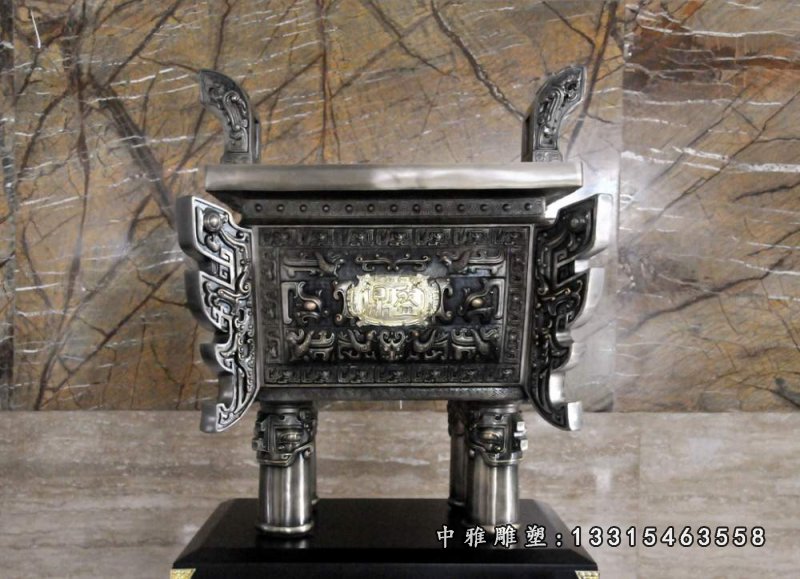 铜雕鼎,企业铜鼎雕塑 (1)