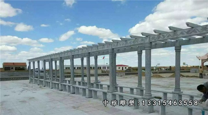 公园石长廊,青石走廊