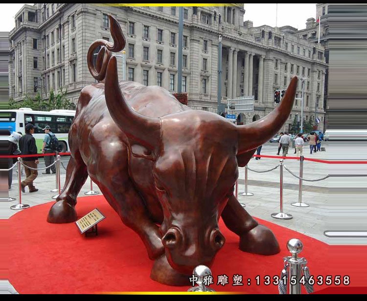 华尔街铜牛雕塑,招财牛雕塑