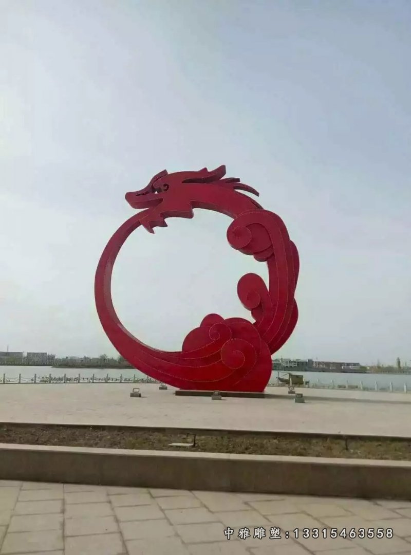 不锈钢抽象龙雕塑,广场抽象不锈钢雕塑