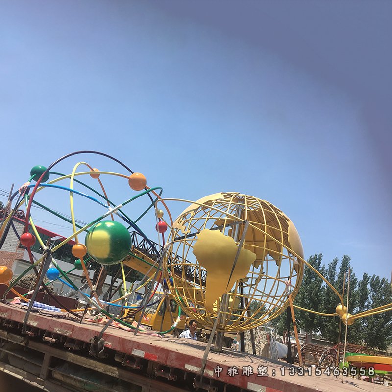 不锈钢星球雕塑,不锈钢校园雕塑 (1)