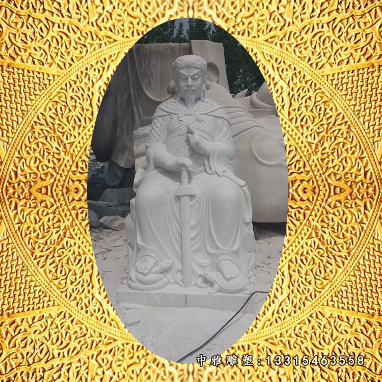 大理石汉武帝 石雕广场人物雕塑