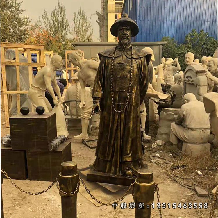 林则徐雕塑,玻璃钢仿铜人物雕塑 (4)
