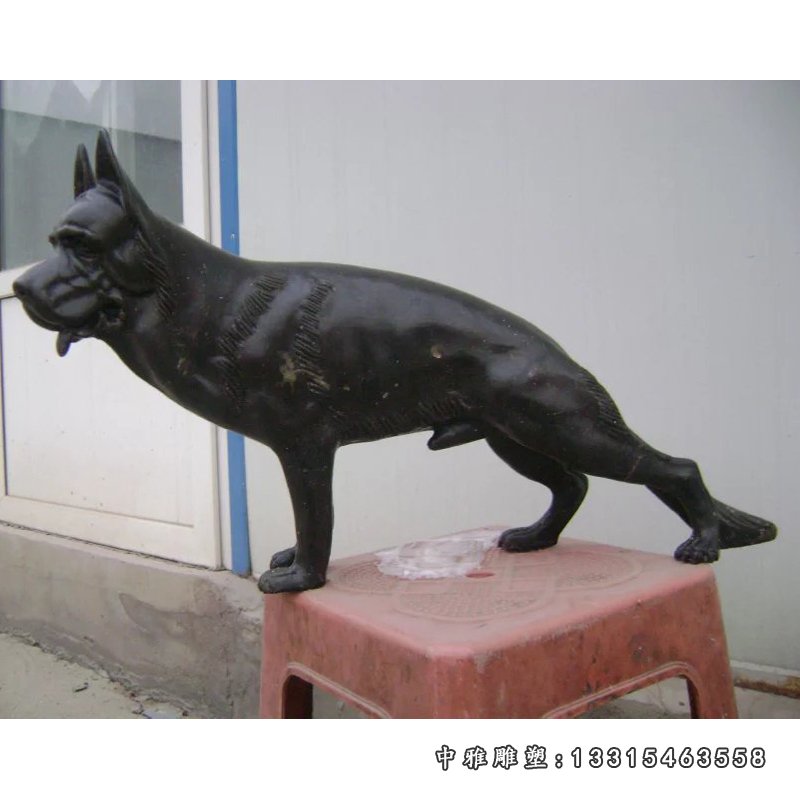 石雕狗,公园动物铜雕