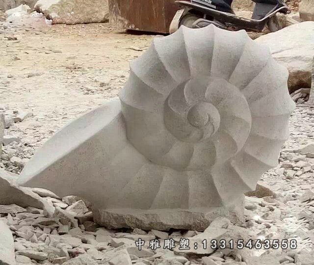 动物造型喷泉,海螺喷泉石雕 (4)