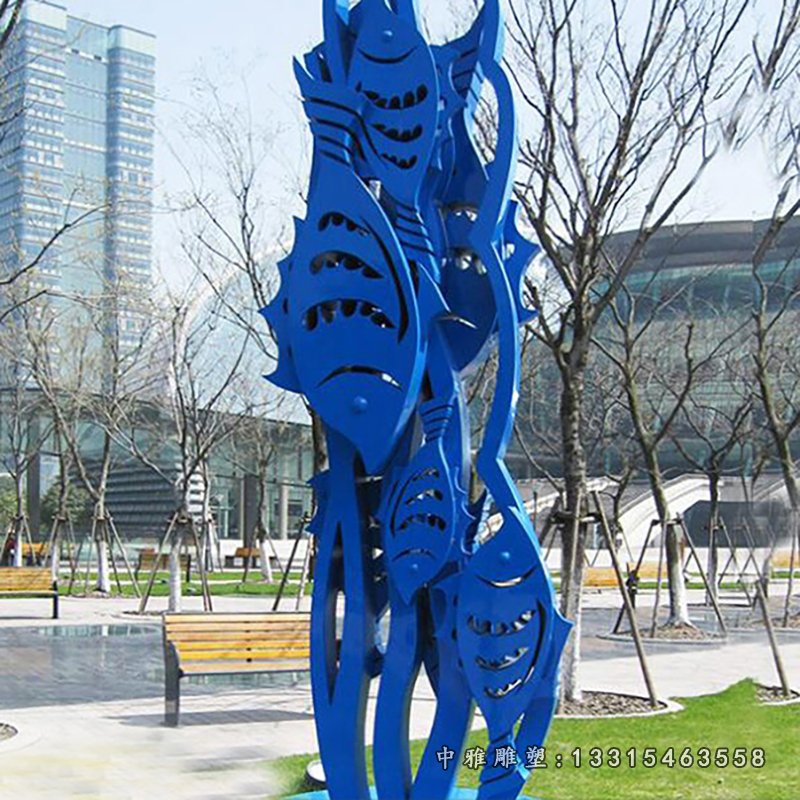 不锈钢彩色剪纸 公园景观雕塑