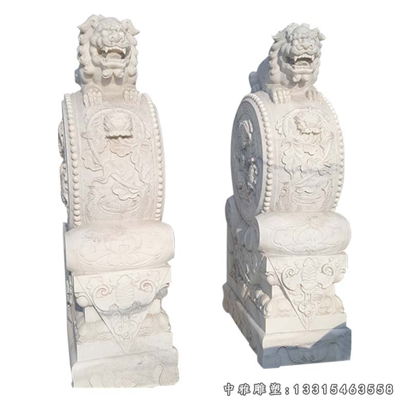 仿古抱鼓石雕塑 门墩石雕 (2)