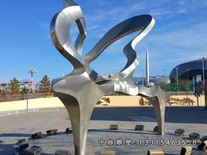 不锈钢抽象钢琴雕塑,广场不锈钢雕塑