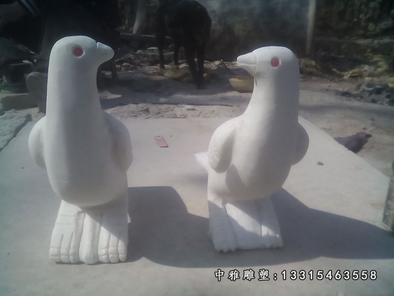 石雕鸽子,动物石雕 (2)