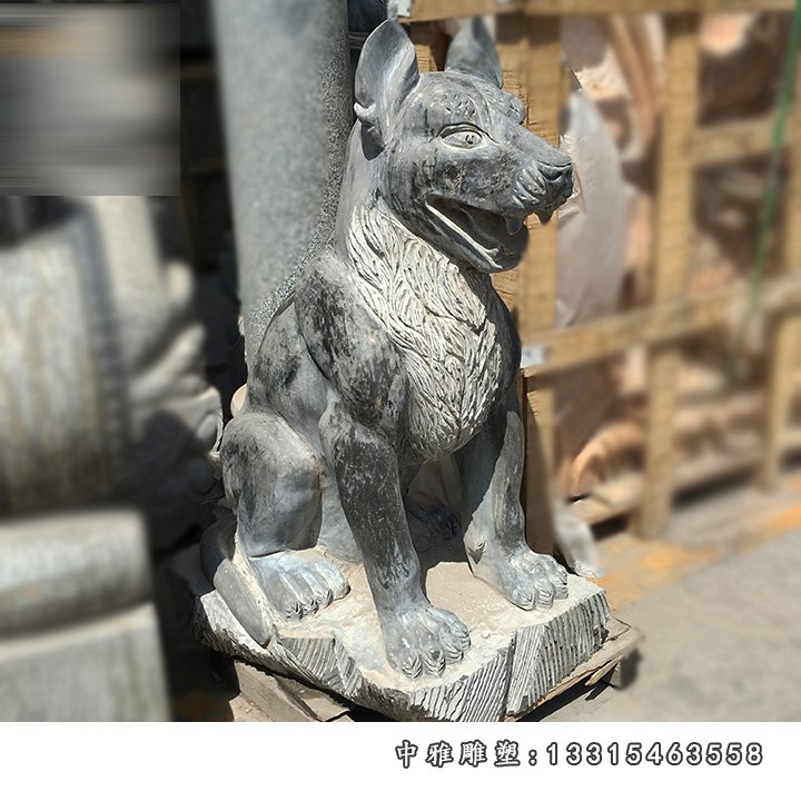 石雕狗,青石动物雕塑