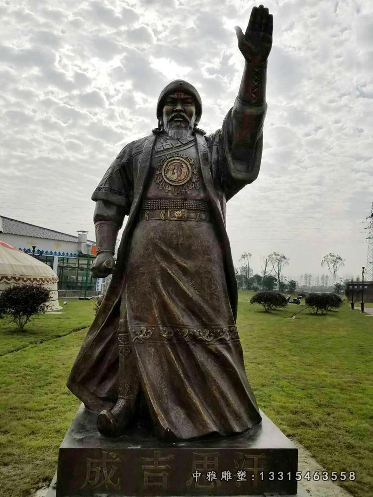 成吉思汗雕塑,铜雕古代人物 (3)