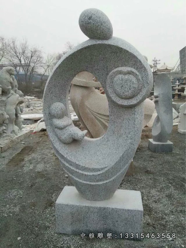抽象人物石雕,公园景观石雕
