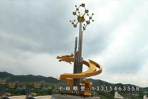 不锈钢大型龙雕塑